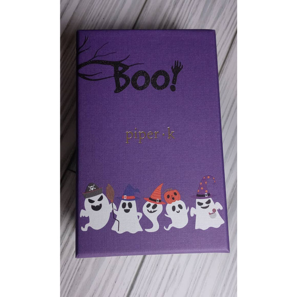 Piper K Halloween Glass Stone Skeleton Earrings 3" Long - Picture 5 of 5